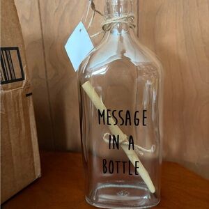 Clear Glass Message Bottle